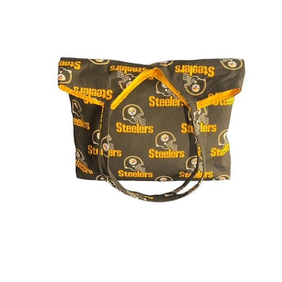 Pittsburgh Steelers Cotton Print Purse and Official Myron Cope’s Terrible Towel - Picture 5 of 11